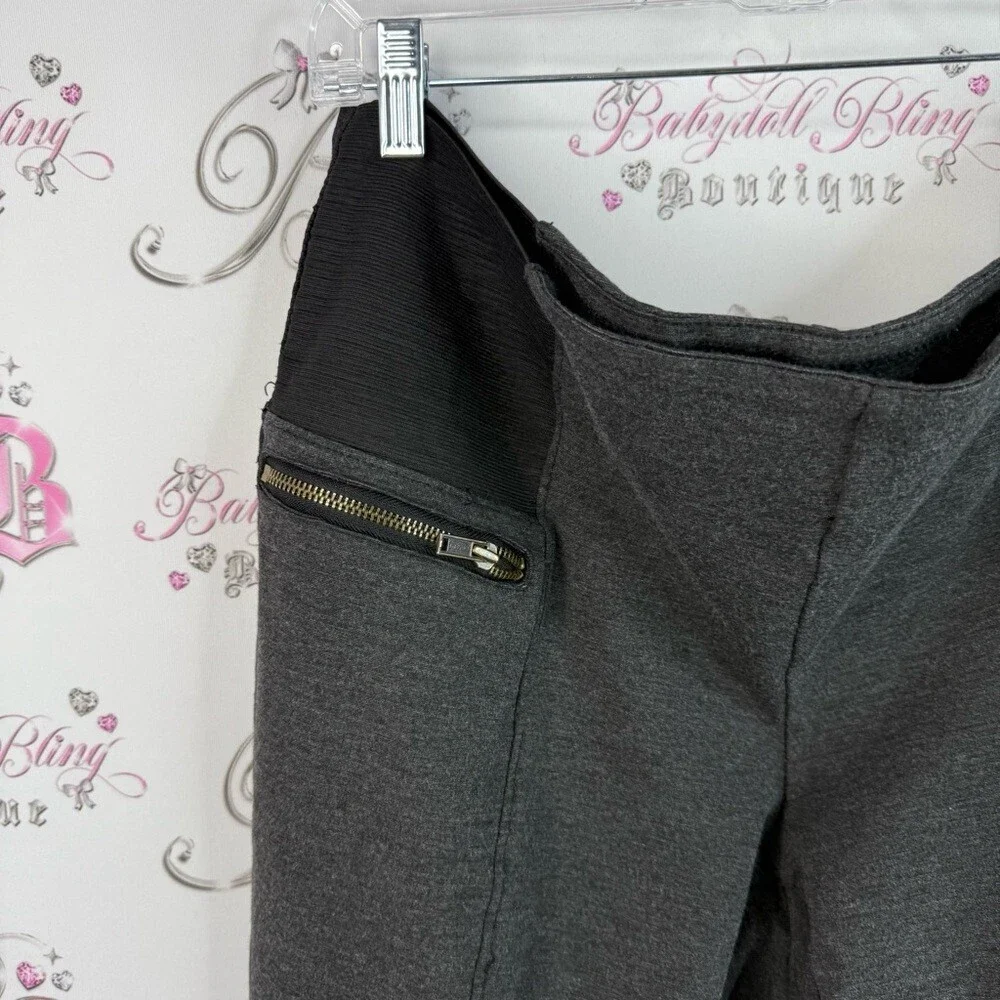 Jessica Simpson pants zipper detail black Gray Pants stretchy comfy